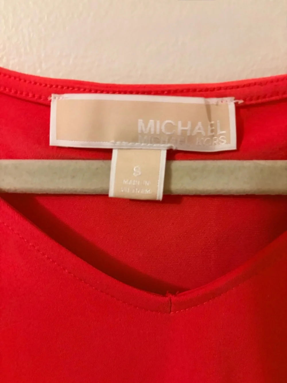 Red V-Neck Flutter Sleeve Top